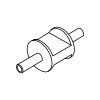 Connettore teflon tubo 6mm