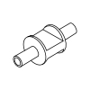 Connettore teflon tubo 8mm