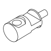 Connettore teflon 1/4”f - tubo 8mm - 90°